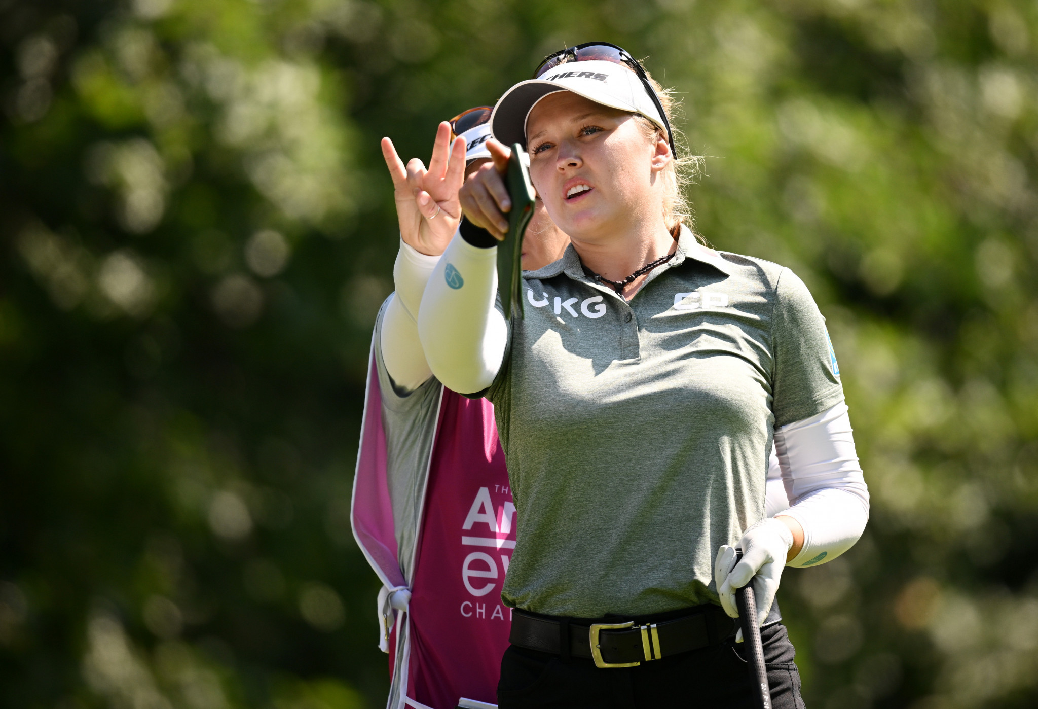 Brooke Henderson sits tied for second at the Evian Championship ©Getty Images