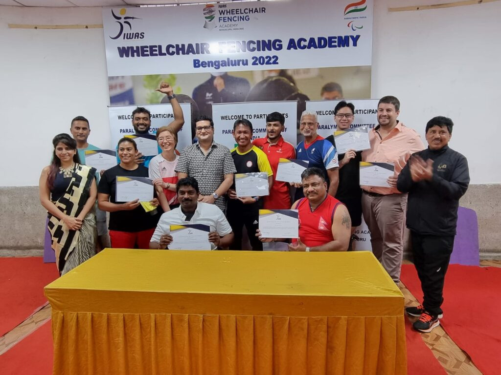 IWAS held its second wheelchair fencing academy in Bangalore ©IWAS