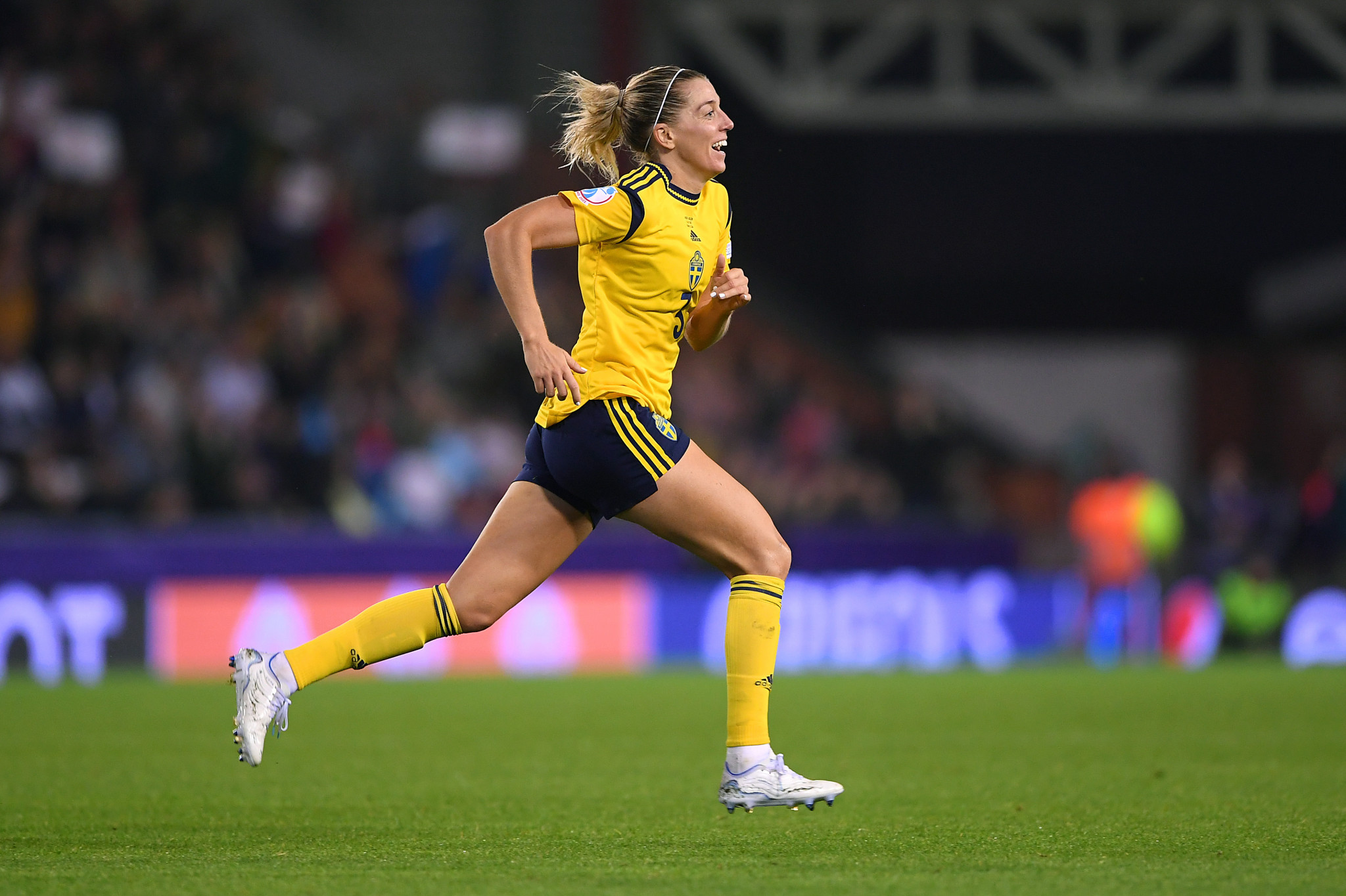 Linda Sembrant scored a stoppage time winner to send Sweden into the last four of the UEFA Women's Euro 2022 ©Getty Images