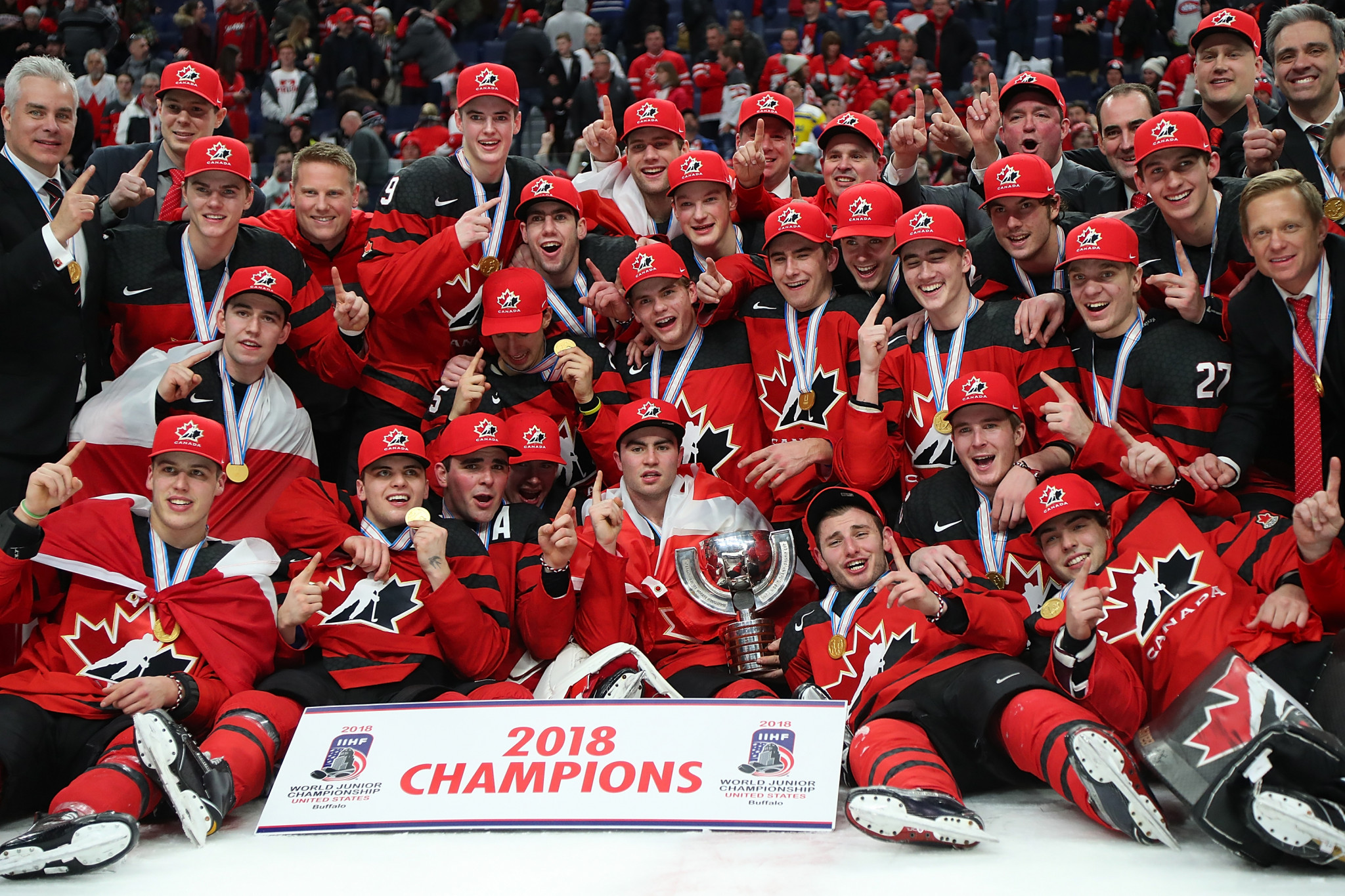 Canada won the 2018 World Junior Ice Hockey Championship in Buffalo ©Getty Images