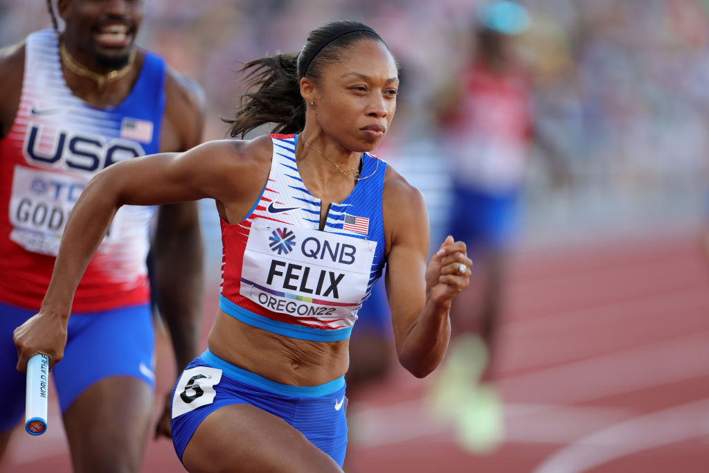 Allyson Felix has reversed her retirement in answering the call to join the US women's 4x400m relay team at the World Athletics Championships in Eugene ©Getty Images