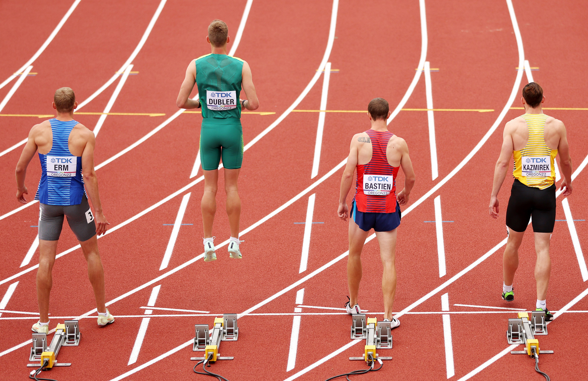 Decathlon competition got underway on the penultimate day of the Championships with the men's 100 metres ©Getty Images