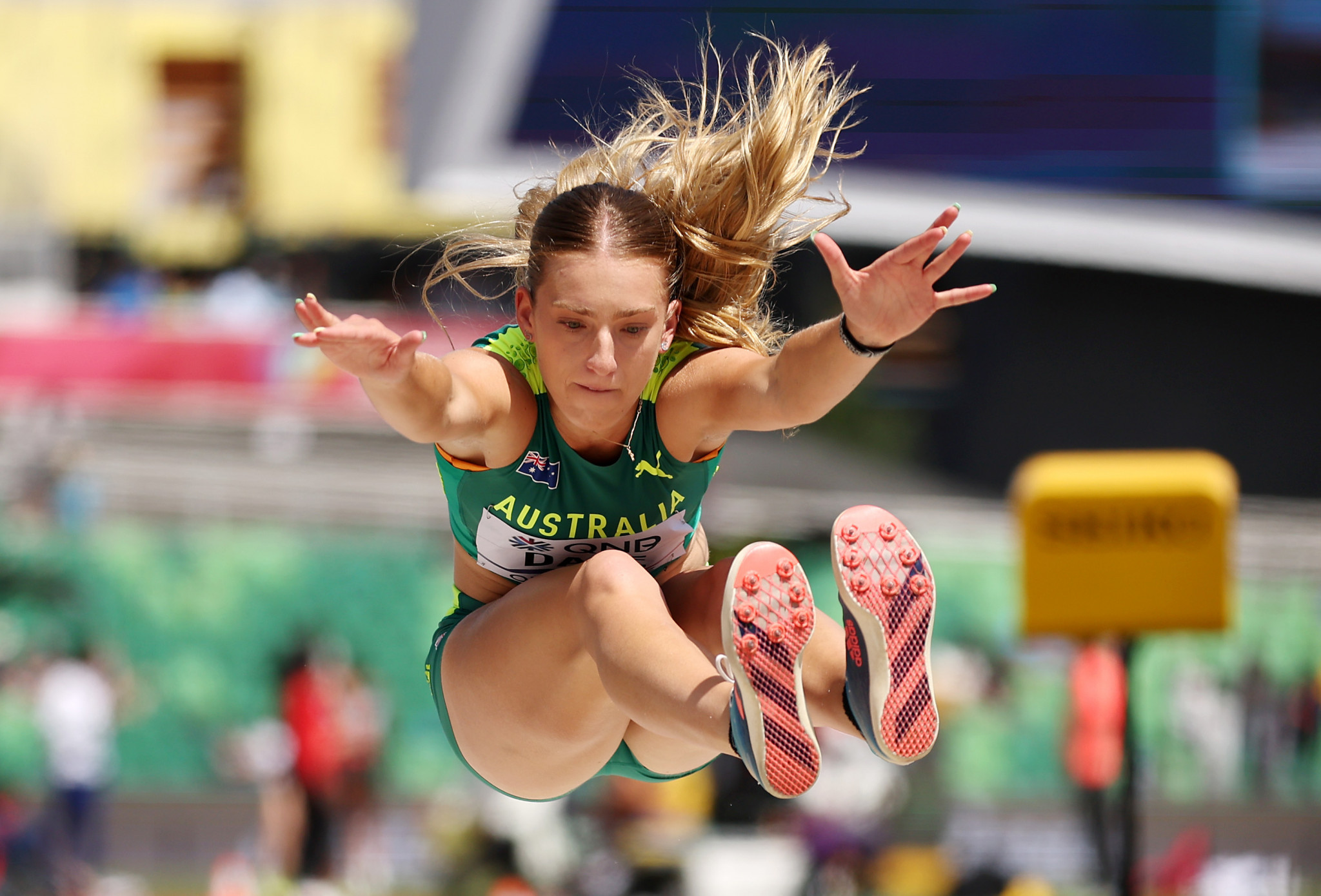 Australian champion Samantha Dale competes in women's long jump qualifying ©Getty Images