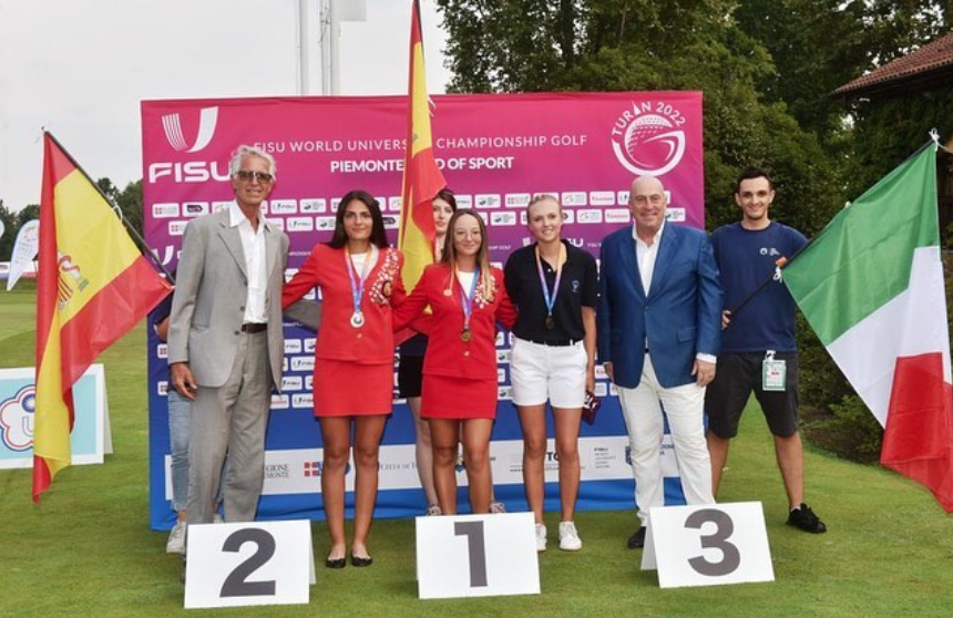 Carla Tejedo Mulet led a Spanish one-two in he women's event ©Instagram/fisu_golf
