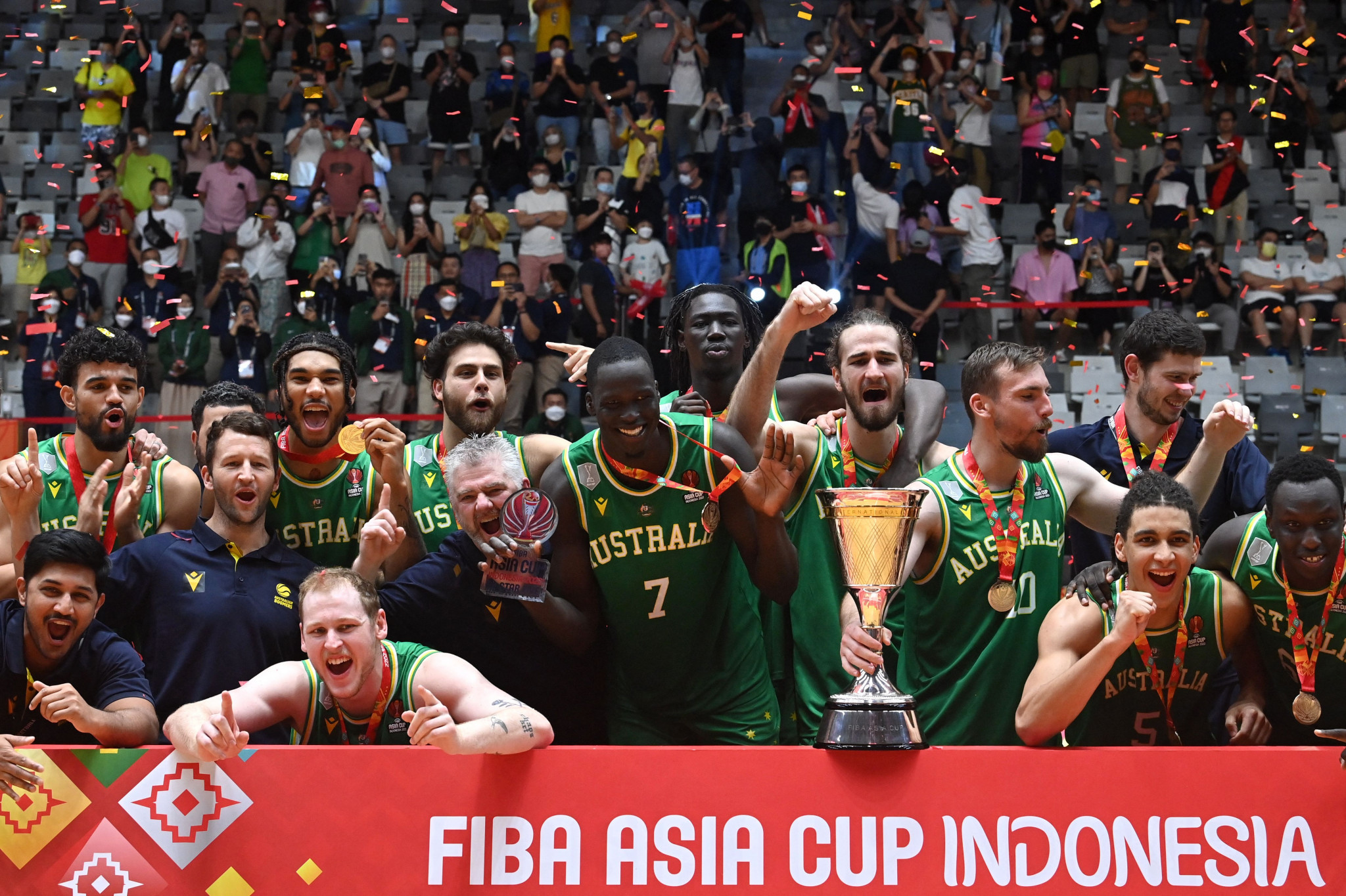 Australia have won the FIBA Asia Cup for the second time in a row ©Getty Images