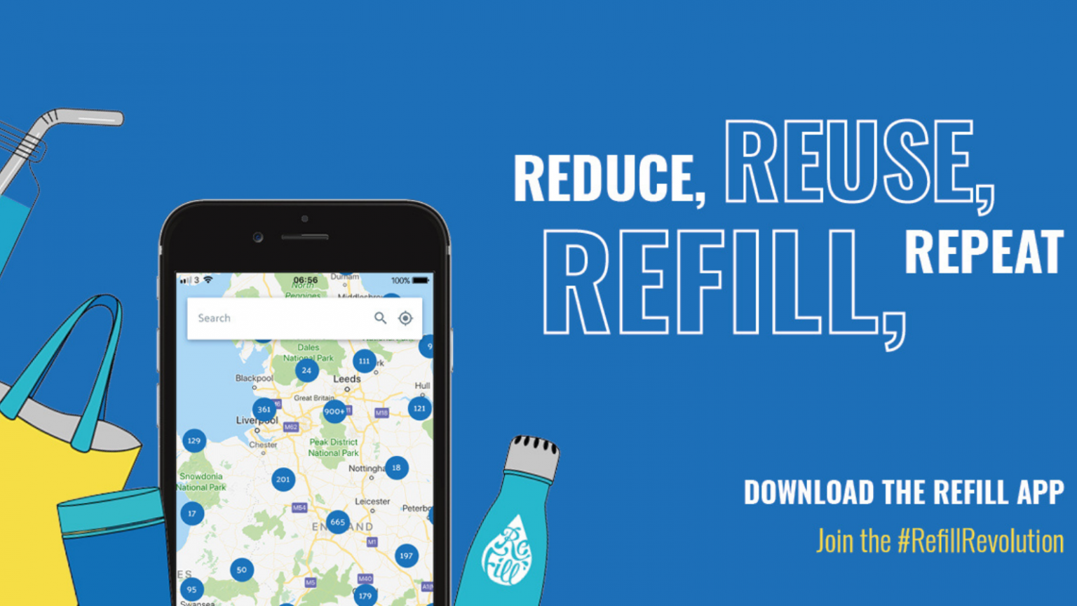 The locations of Birmingham's water refill stations are included on an app  ©City to Sea