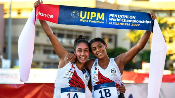 فازت مصر بذهبية التتابع سيدات في بطولة العالم UIPM على أرضها