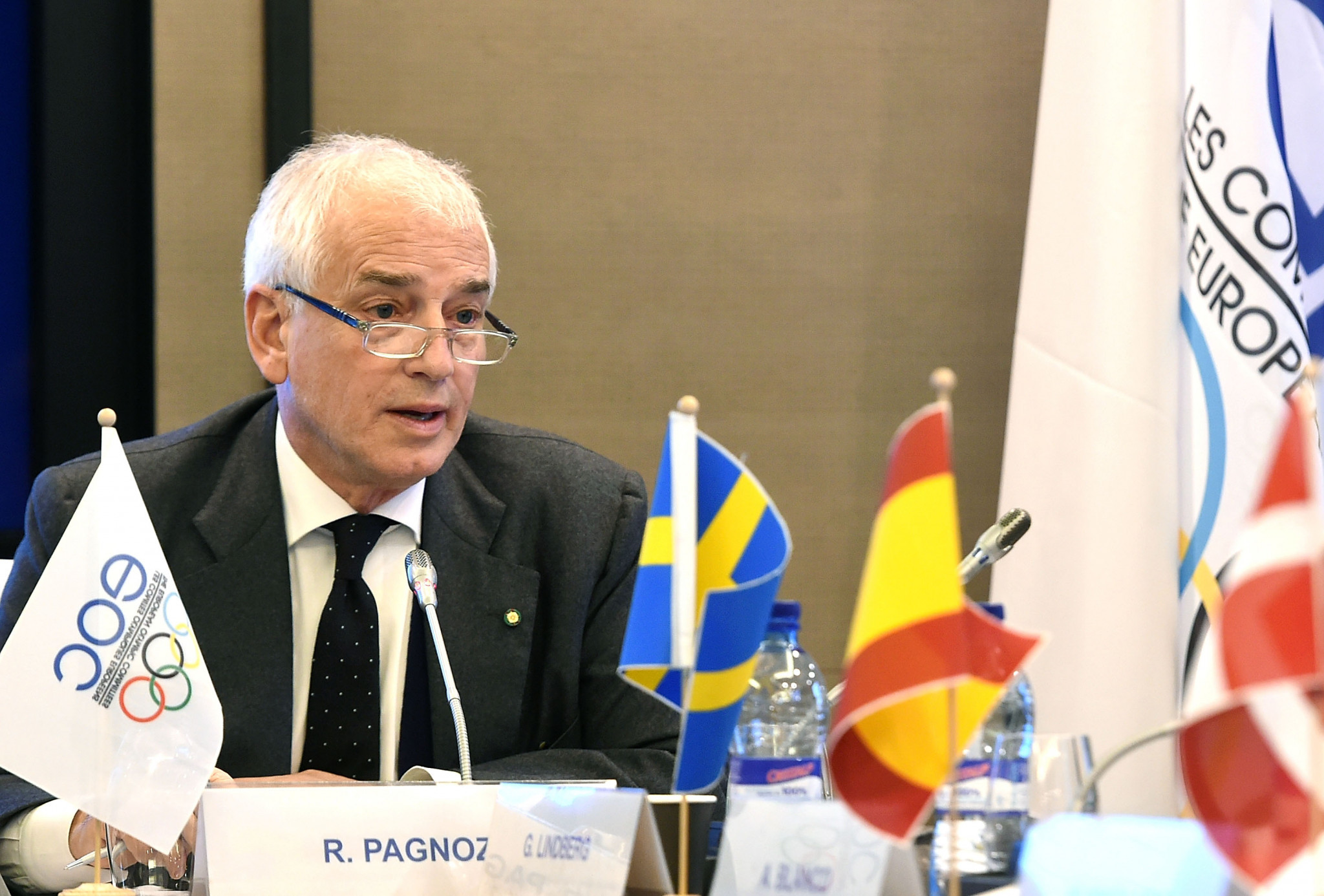 EOC secretary general Raffaele Pagnozzi announced the formation of the "dispute-resolution committee" at the EOC Executive Committee meeting in Slovakia ©Getty Images