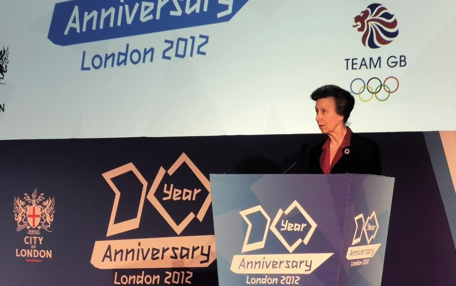 The Princess Royal praised the legacy left by the 2012 Olympic Games in London during a special 10th anniversary event tonight ©BOA