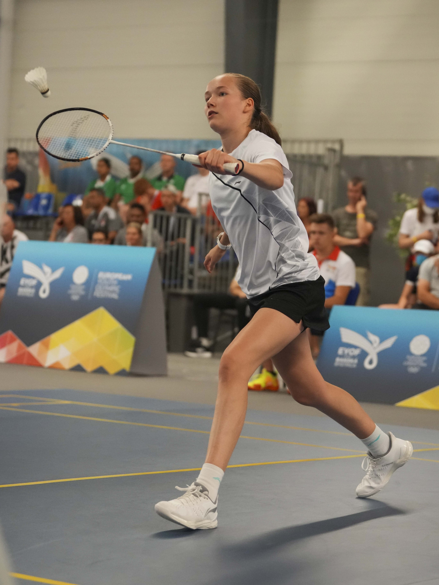 Nella Nyqvist came from behind to finish the EYOF girls' badminton singles tournament as champion ©EYOF Banská Bystrica 2022