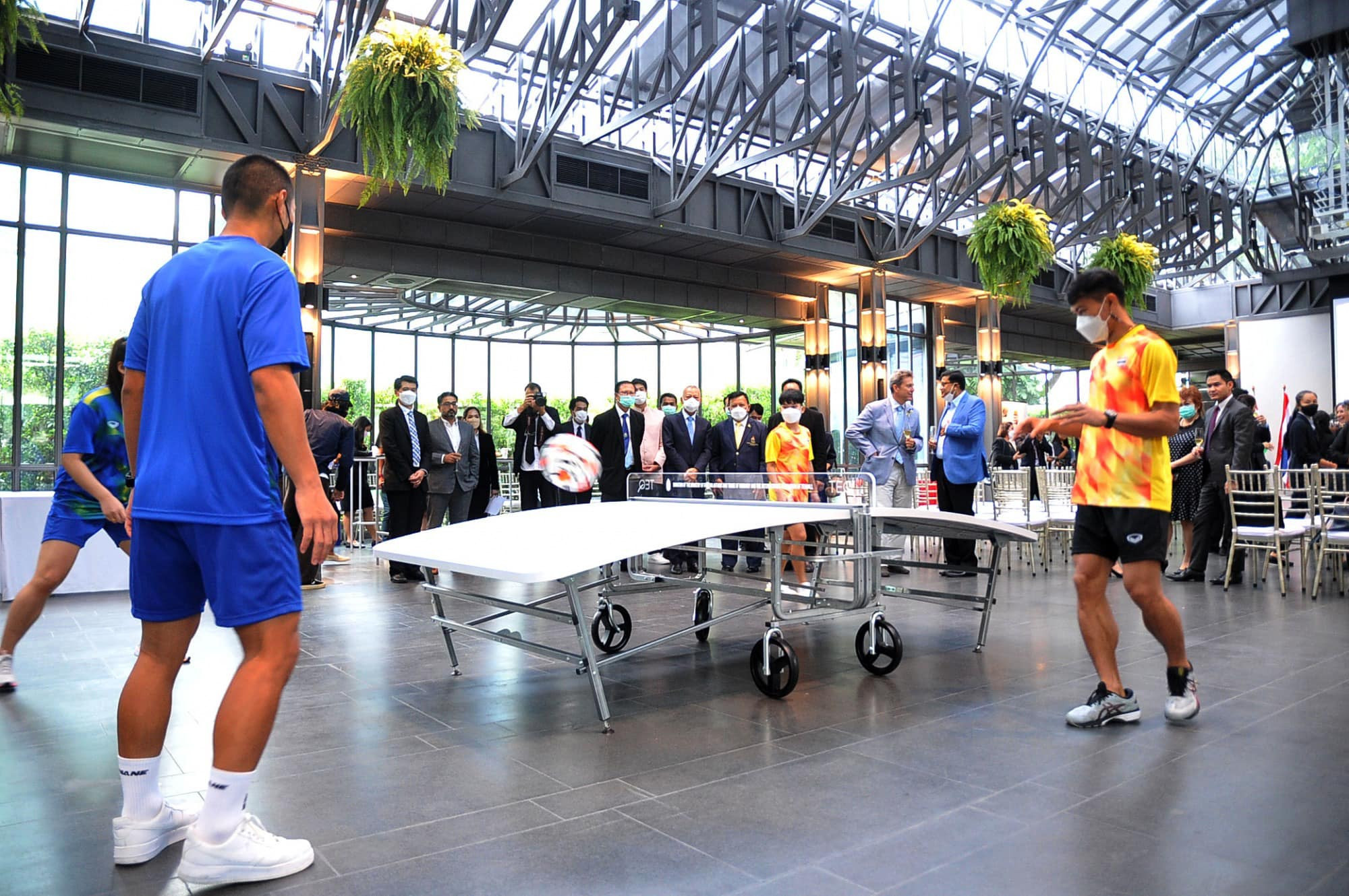 A ceremony was organised to handover the teqball tables to Thailand ©Embassy of Hungary