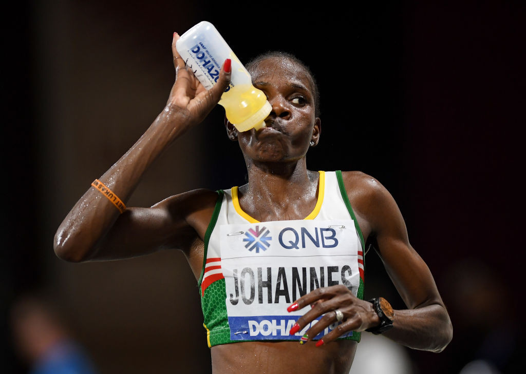 Namibia's Helalia Johannes will seek a championship record as she defends her Commonwealth Games marathon title tomorrow ©Getty Images