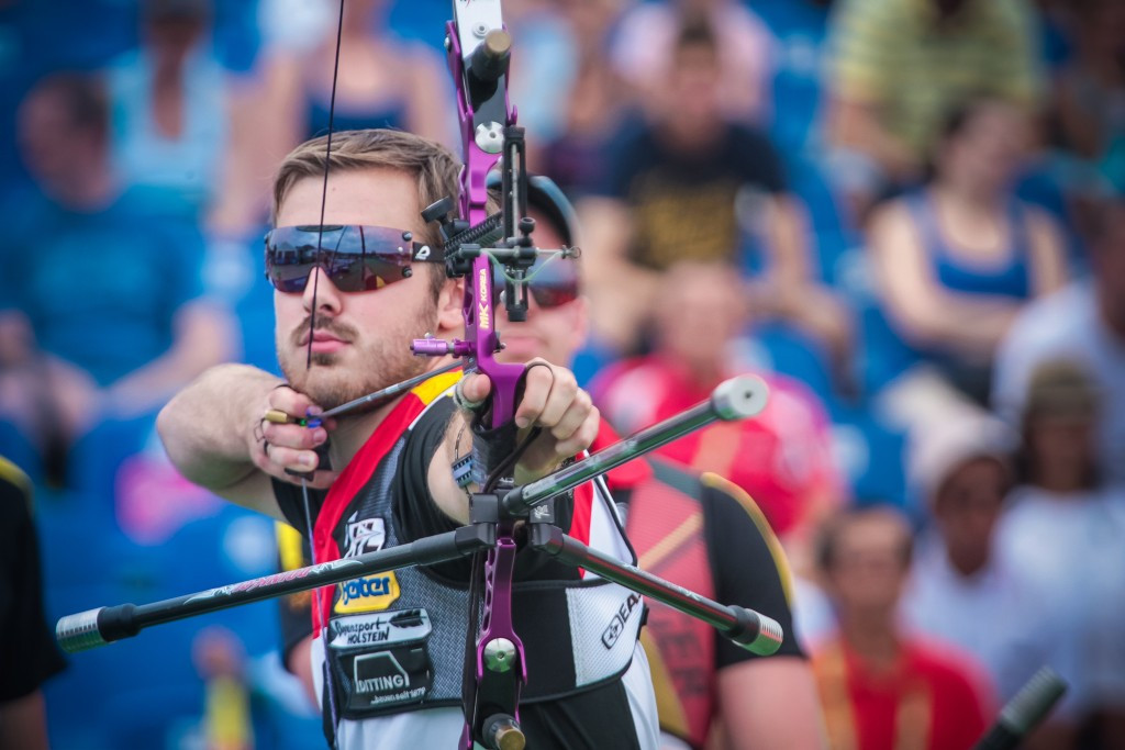 Florian Kahllund helped Germany to success in the men's recurve team event
