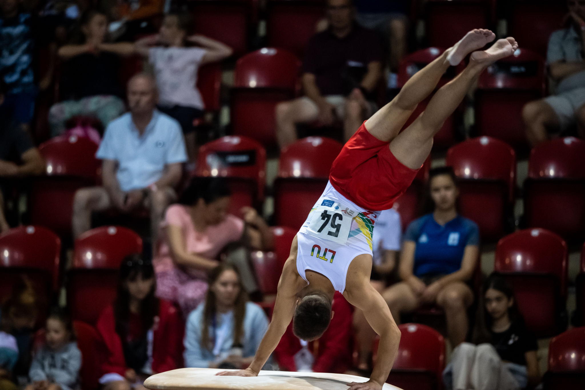 Lithuanian Kristijomas Padeginas, Danny Crouch of Britain, and Swede Luis Il-Sung Melander picked up gold medals in the boys' artistic gymnastics finals ©EYOF Banská Bystrica 2022