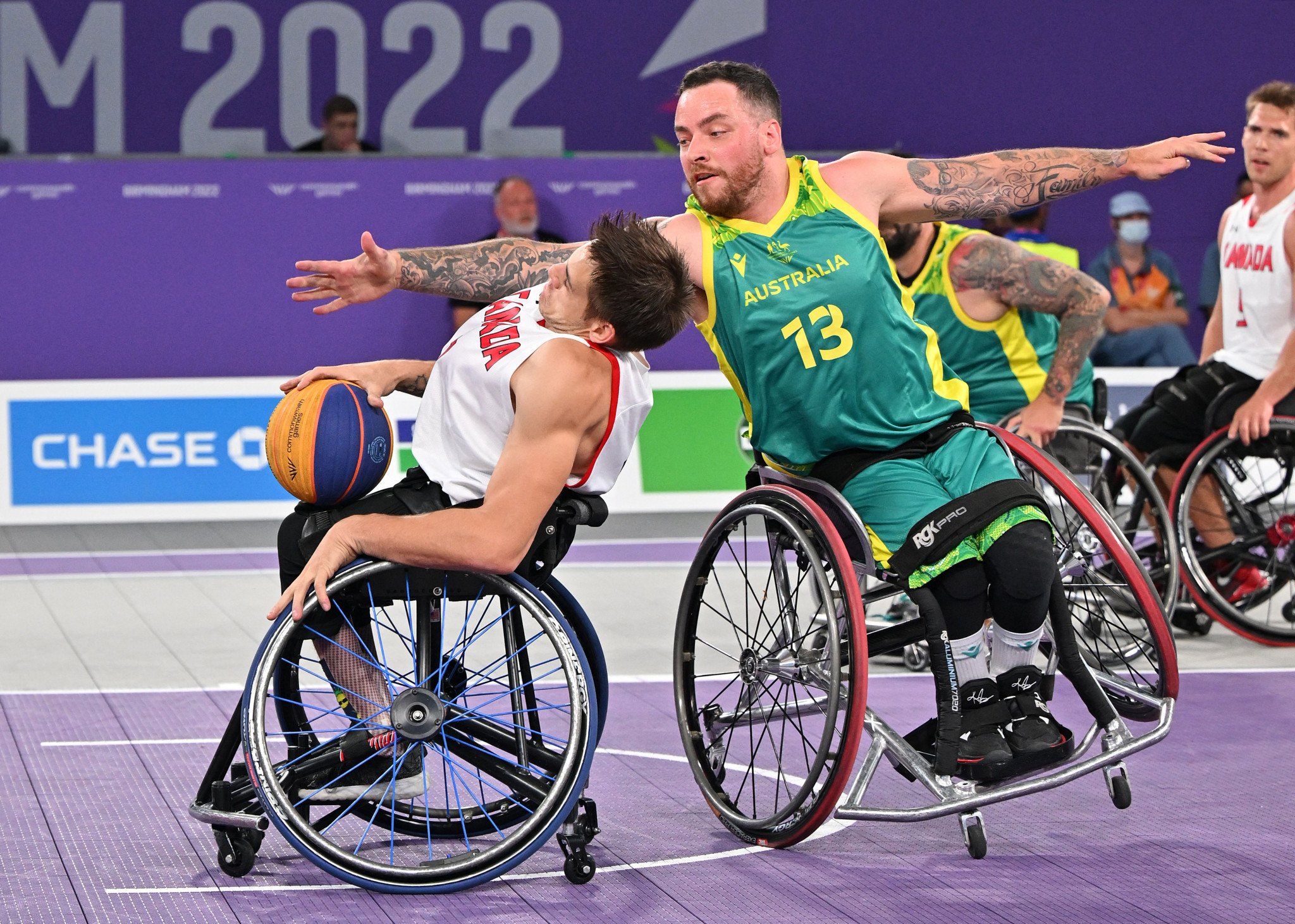 Wheelchair 3x3 basketball got underway today at Smithfield ©Getty Images