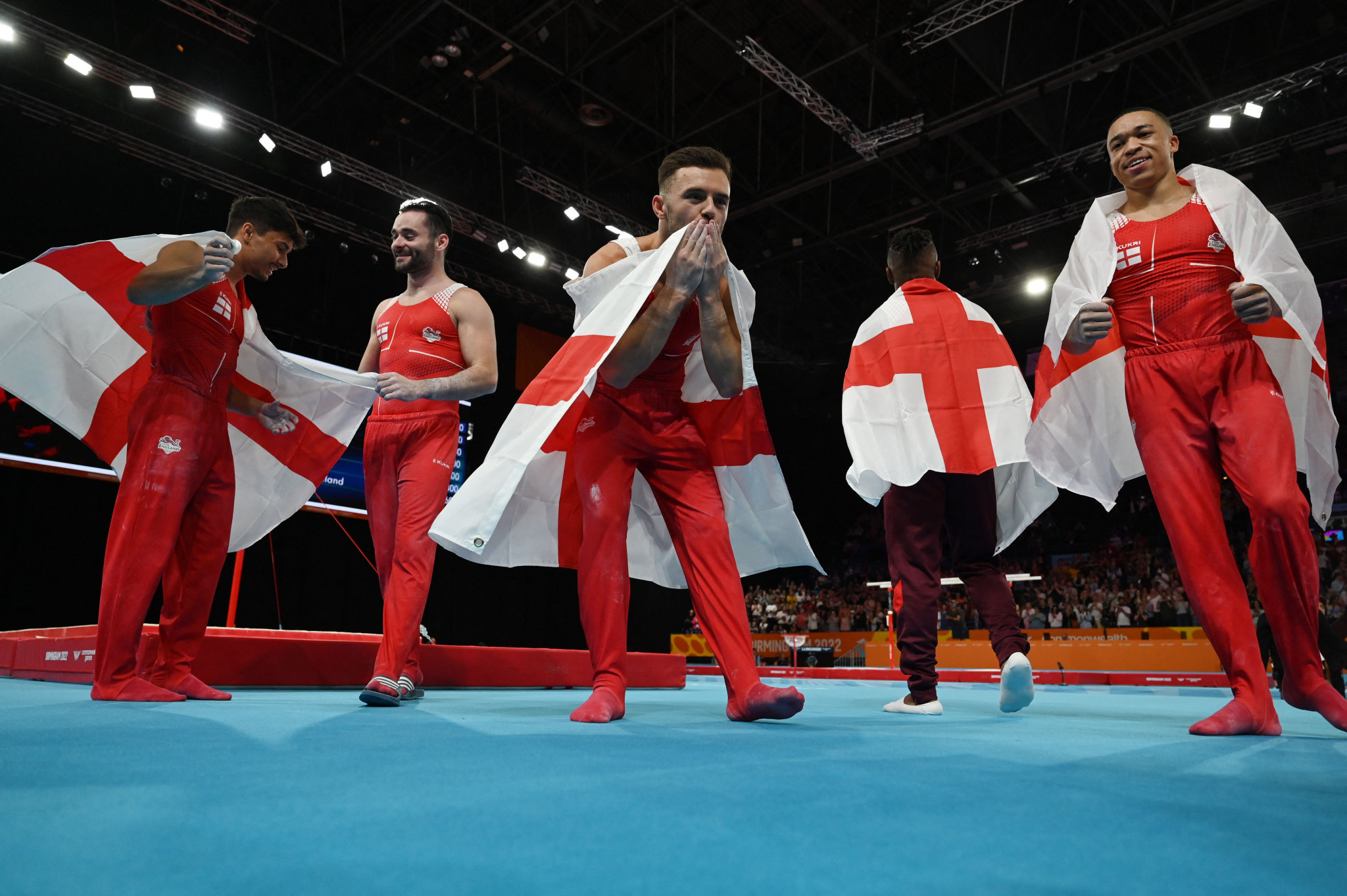 England's men's gymnastics team secured gold today in front of a home crowd ©Getty Images