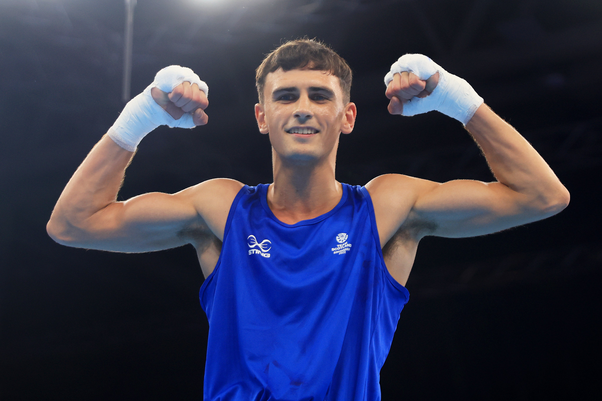 Scottish boxing world bronze medallist Reese Lynch won his opening match in the under-63.5kg ©Getty Images