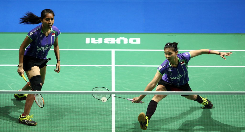 Top seeded Indonesians Nitya Krishinda Maheswari and Greysia Polii suffered elimination from the women's doubles competition