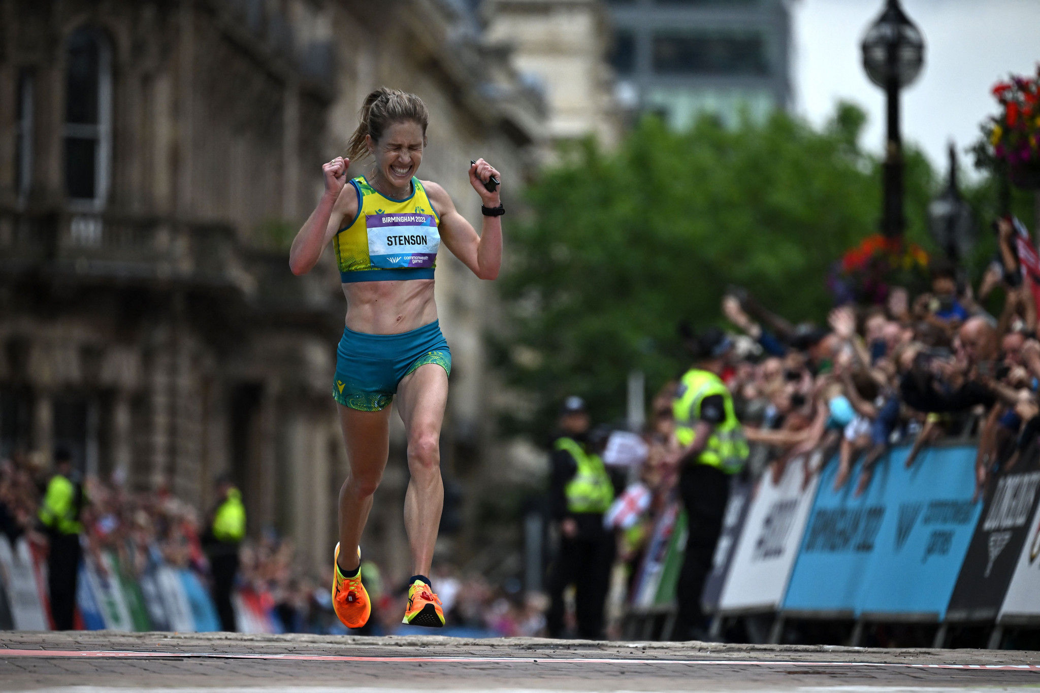 Australia's Jessica Stenson surprised the field by winning the women's marathon ©Getty Images