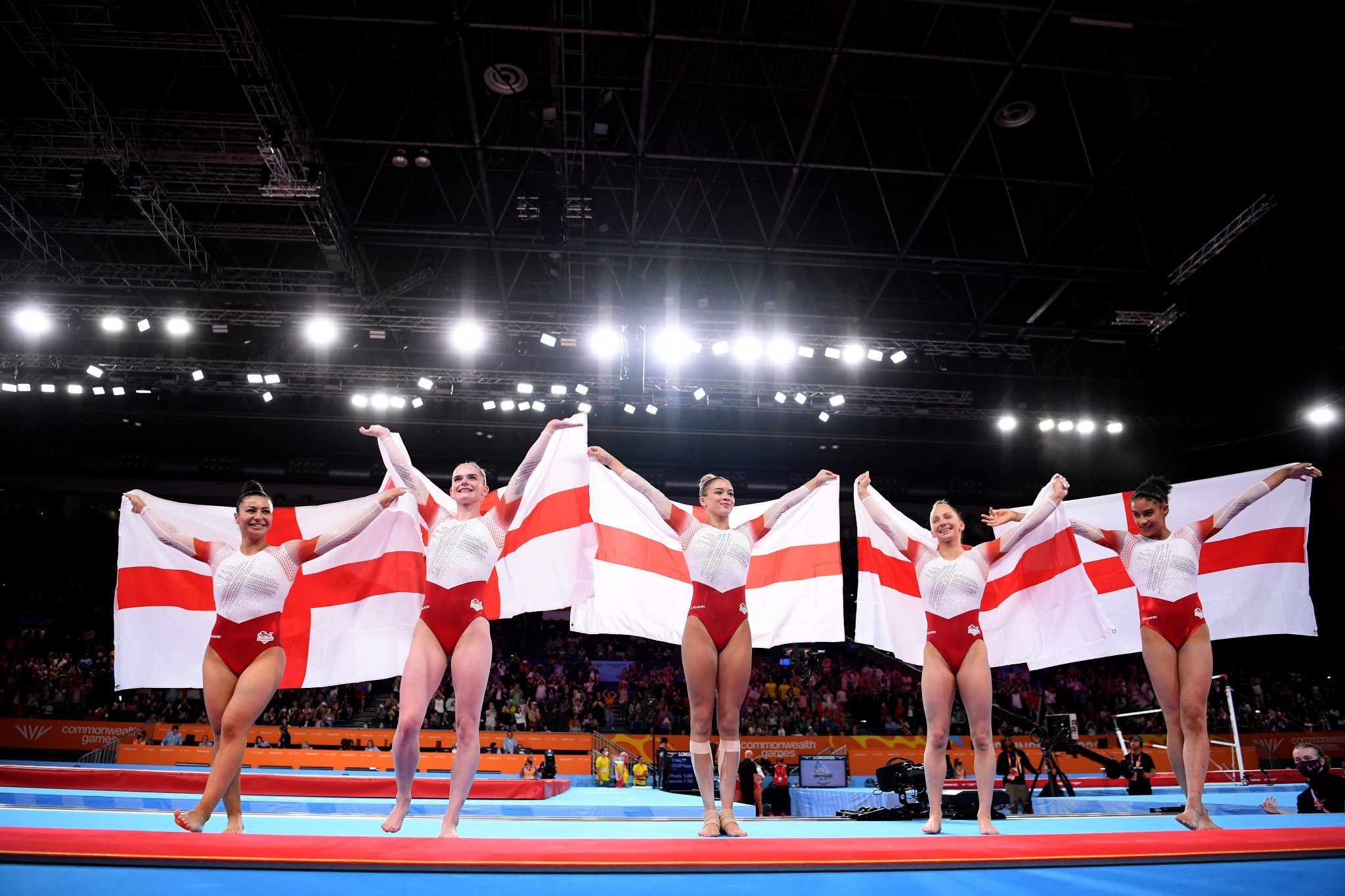 Achampong holds nerve to seal another artistic gymnastics team gold for England