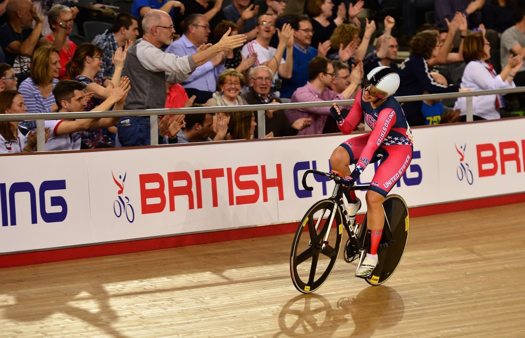 America's Sarah Hammer and Britain's Laura Trott share the overnight lead in the women's omnium ©Getty Images