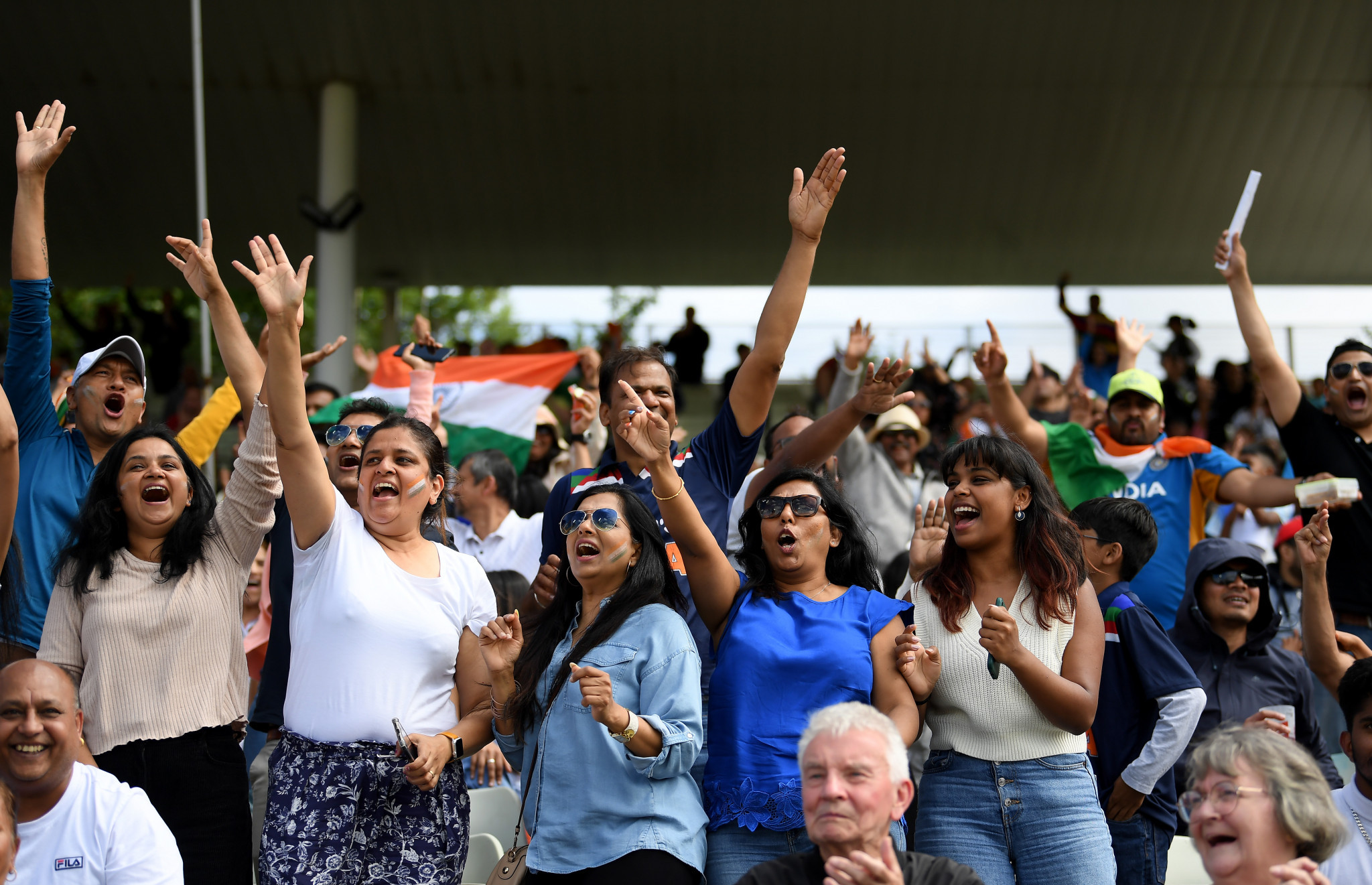 Passionate India fans created a lively atmosphere for the day's opening cricket match at Edgbaston ©Getty Images