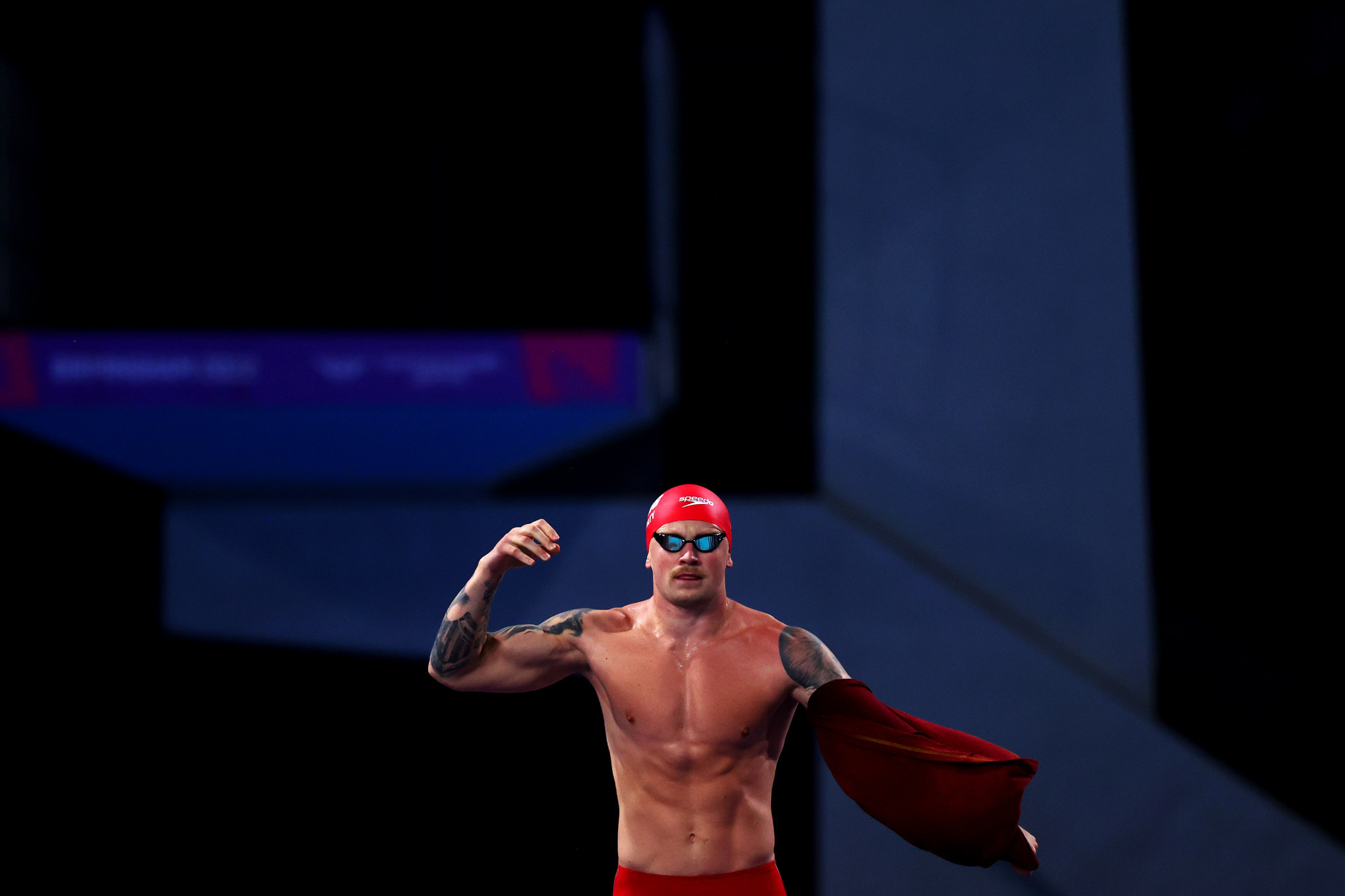 Adam Peaty finished fourth in the men's 100m breaststroke just two months after breaking his foot ©Getty Images