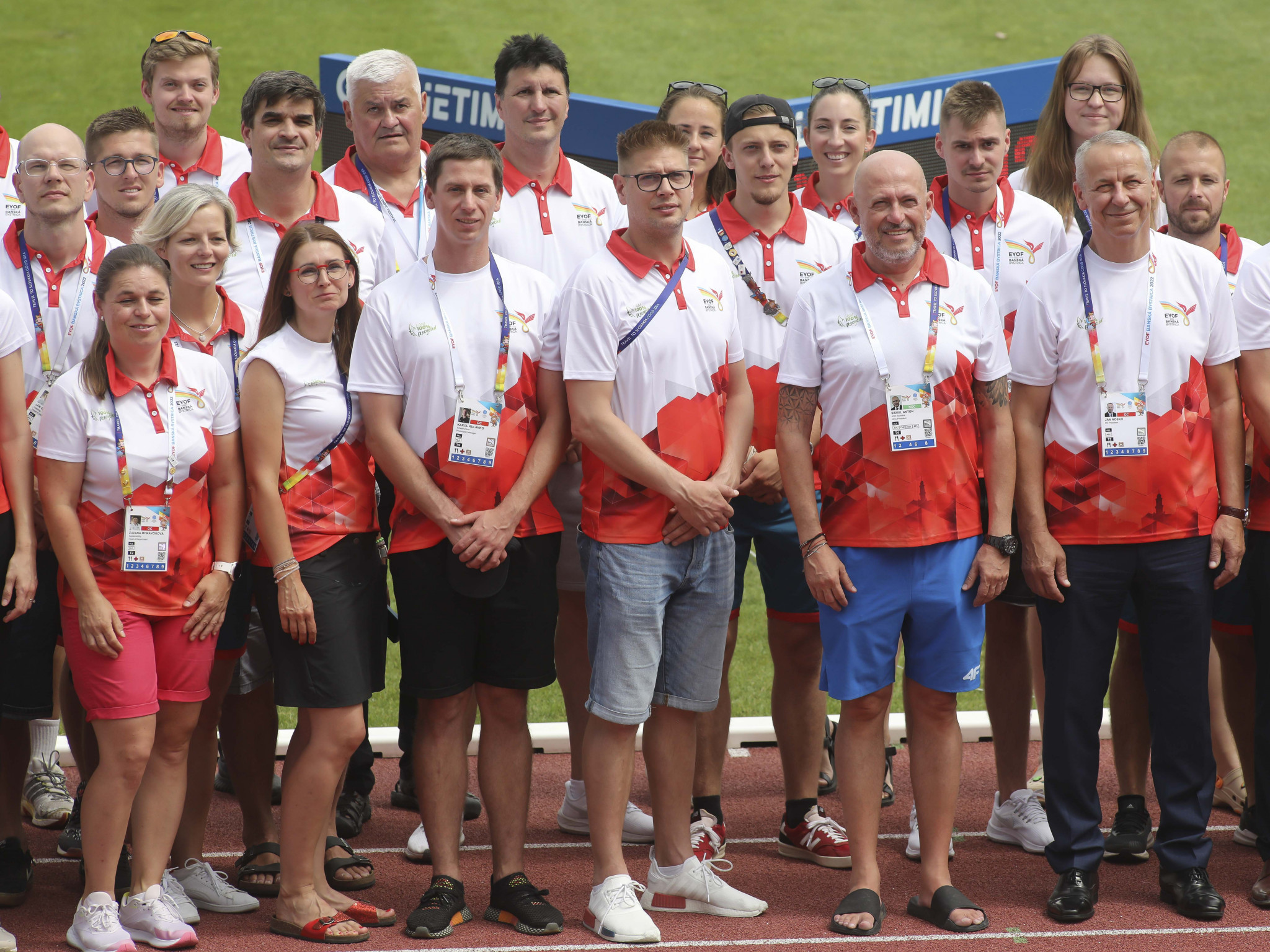 Anton Siekel, front second from right, was at the Banská Bystrica EYOF as his country hosted the event ©EYOF Banská Bystrica 2022