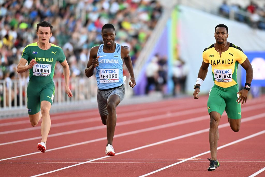 Botswana's Letsile Tebogo set a World Athletics Under-20 Championships 100m record of 10.00 in Cali ©Getty Images