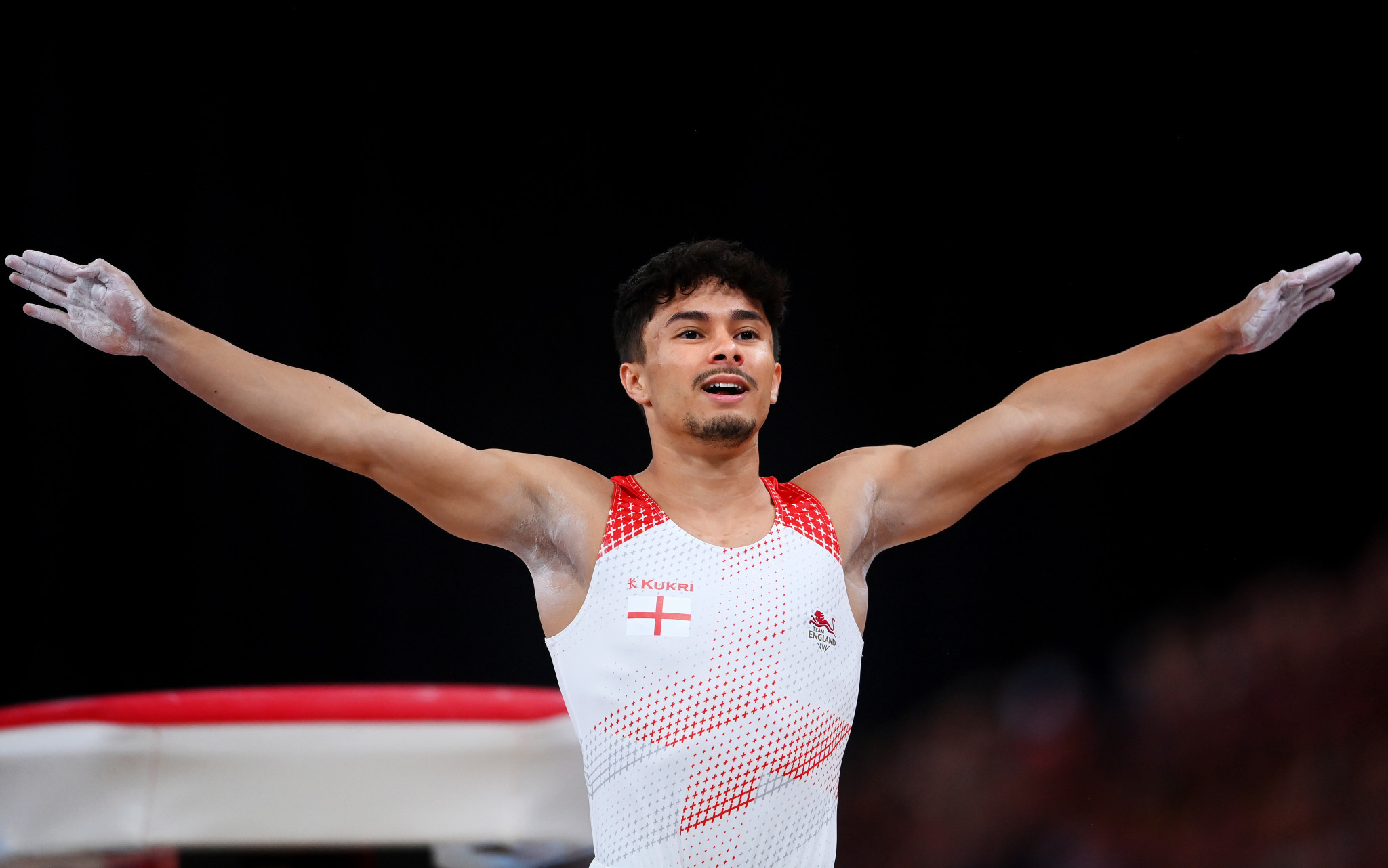 Jake Jarman secured his fourth gold medal of Birmingham 2022 in the men's vault ©Getty Images