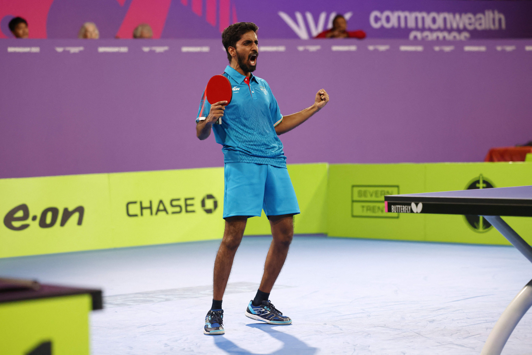 India secured the gold medal in the men's team event in table tennis ©Getty Images