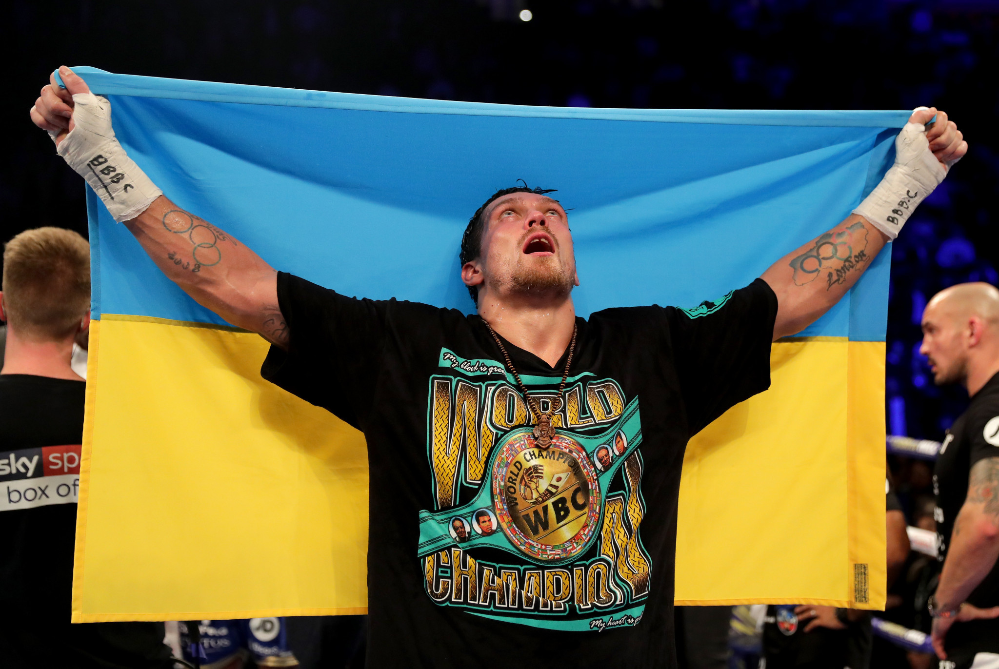 Oleksandr Usyk is seeking to raise a substantial amount of money for Ukraine through an NFT collection ©Getty Images