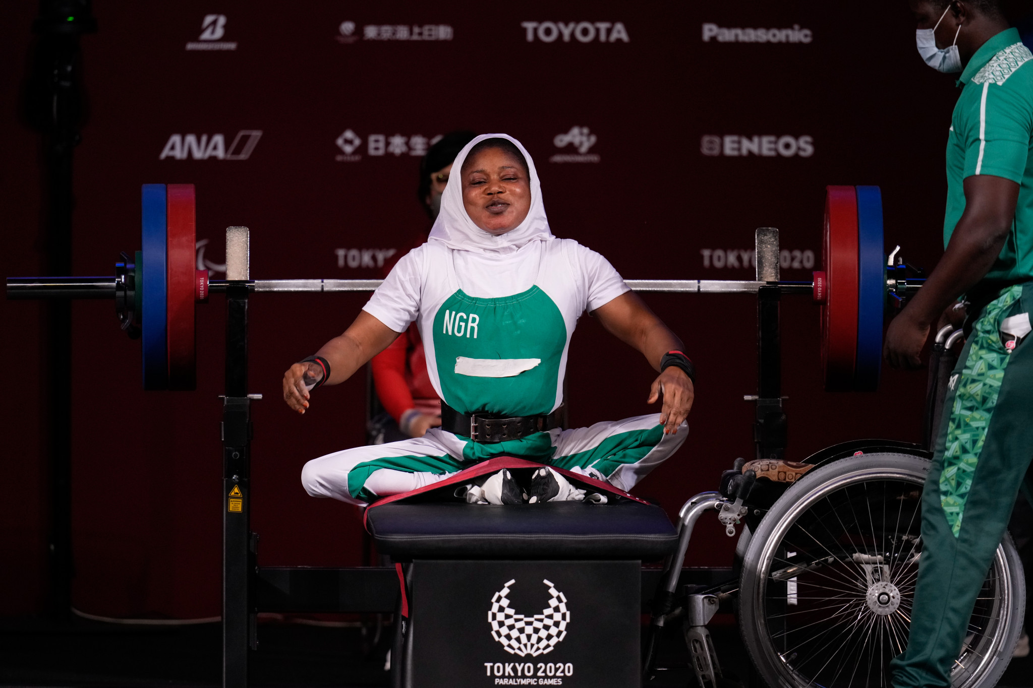 Nigeria's Latifat Tijani won women's 45kg gold at the Tokyo 2020 Paralympics ©Getty Images