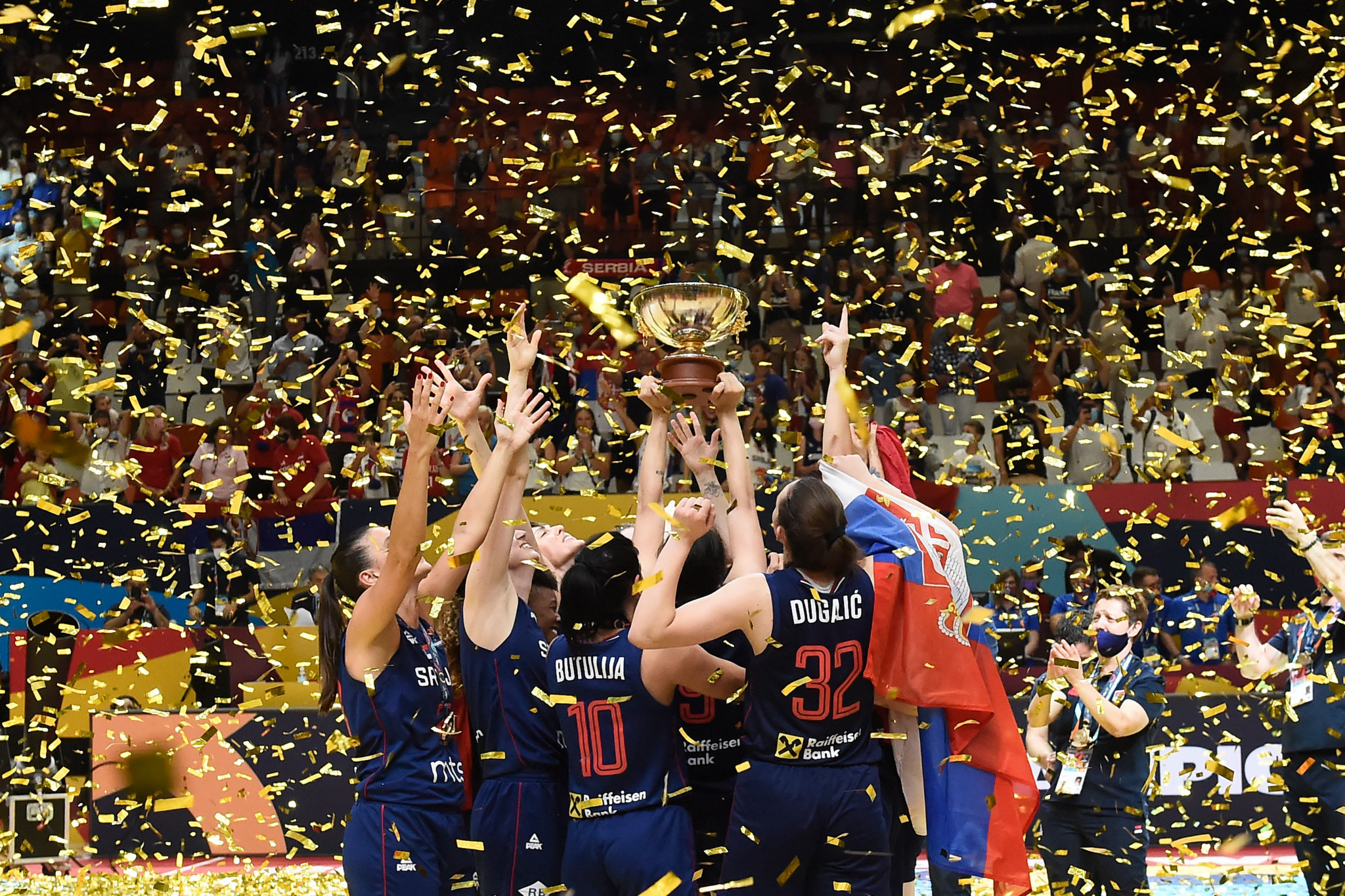 Serbia's women's basketball team won a second EuroBasket title last year ©Getty Images