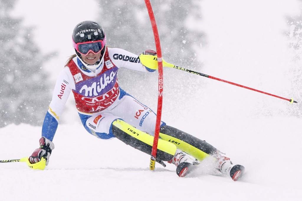 Frida Hansdotter won the women's overall slalom title