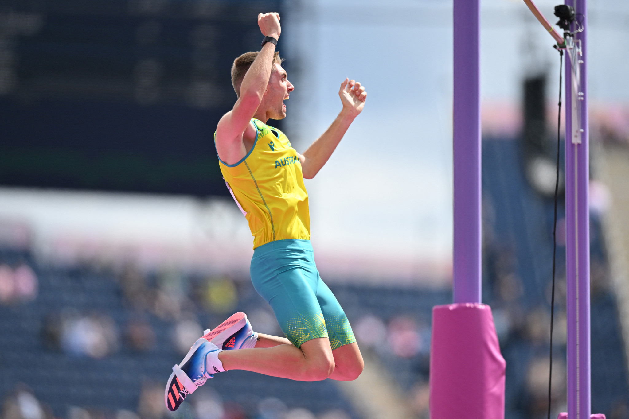 Cedric Dubler cleared five metres to finish top of pole vault in the men's decathlon ©Getty Images