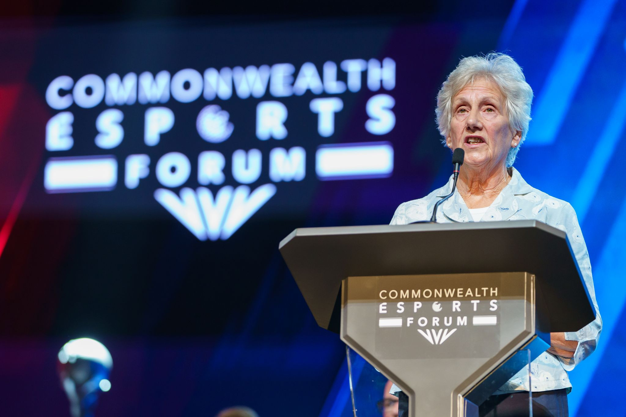 Commonwealth Games Federation President Dame Louise Martin addressed the Forum ©GEF