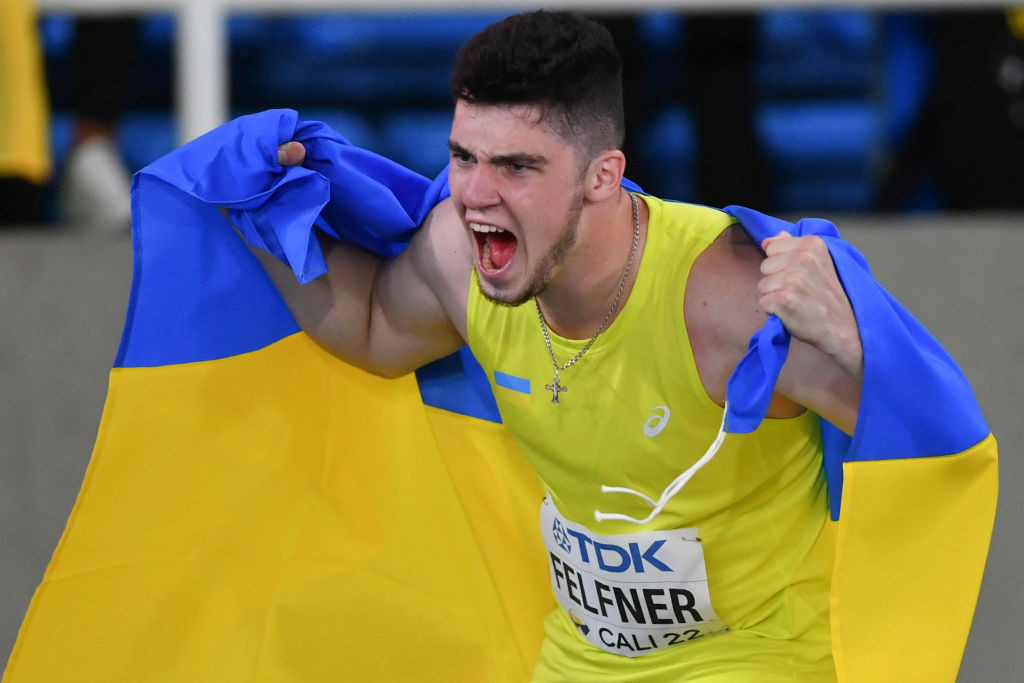 Ukraine's Artur Felfner won the men's javelin at the World Athletics Under-20 Championships in Cali ©Getty Images