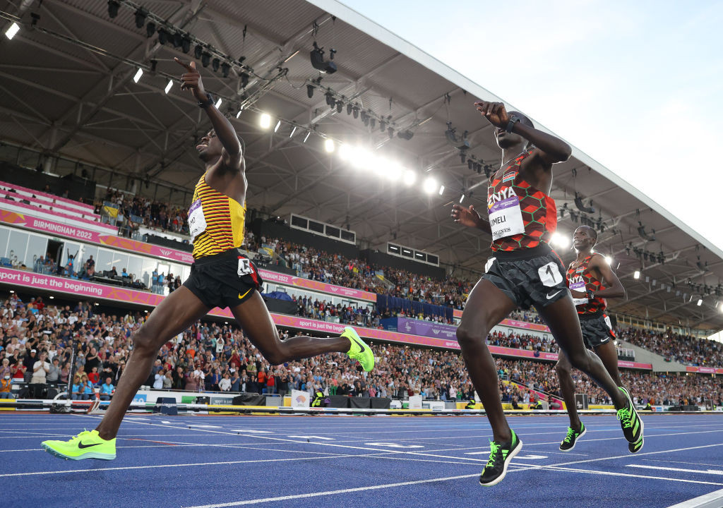 Uganda's Jacob Kiplimo completed a 5,000m/10,000m double in Birmingham ©Getty Images