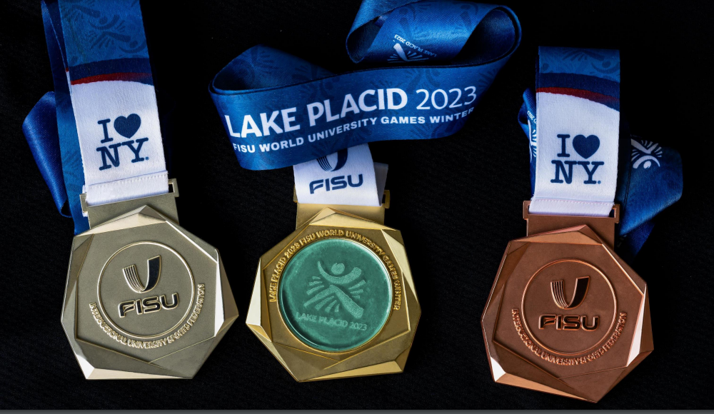Students and staff at Alfred University designed the medals ©Lake Placid 2023