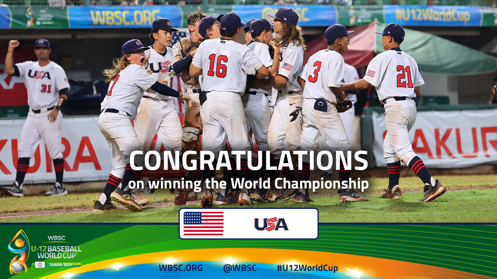 US go undefeated to win WBSC Under-12 Baseball World Cup