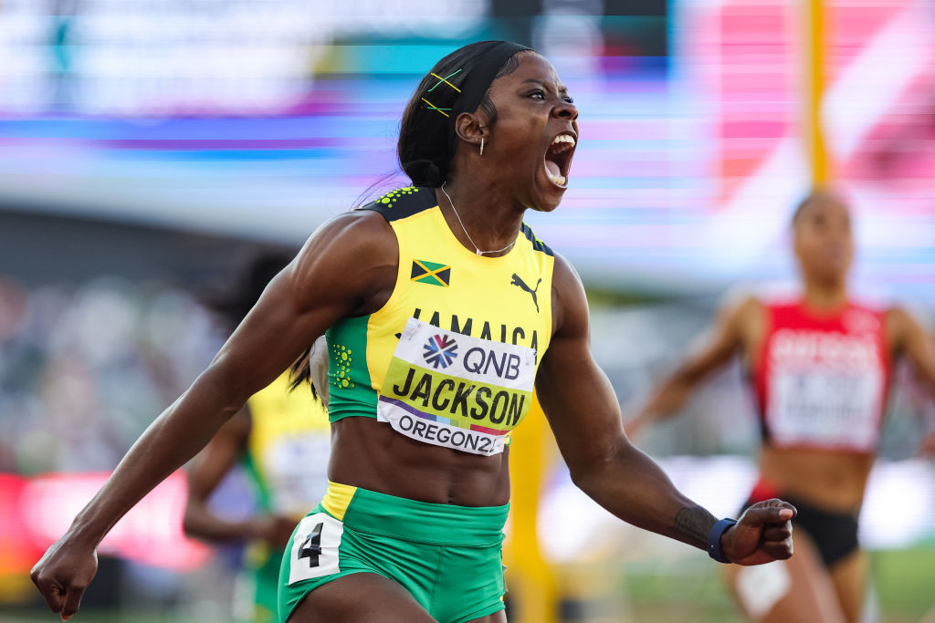 Jamaica's world 200m champion Shericka Jackson will run in the Istvan Gyulai Memorial meeting in Hungary tomorrow ©Getty Images