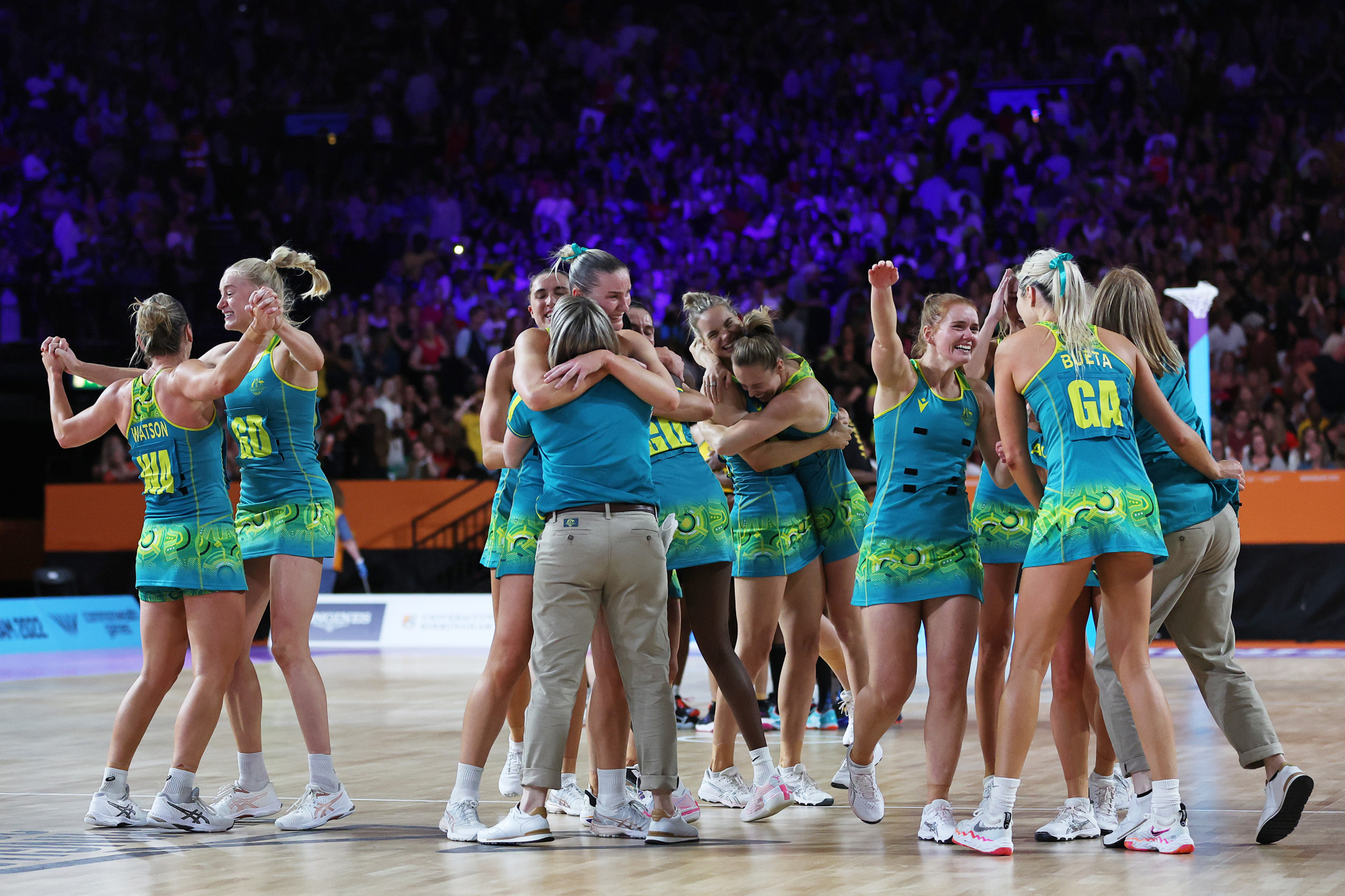 Australia won a thrilling netball final at Birmingham 2022 by four goals against Jamaica ©Getty Images