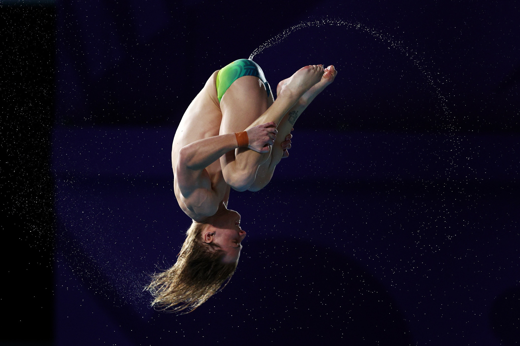 Cassiel Rousseau landed a sensational final dive to win men's 10m platform gold ©Getty Images