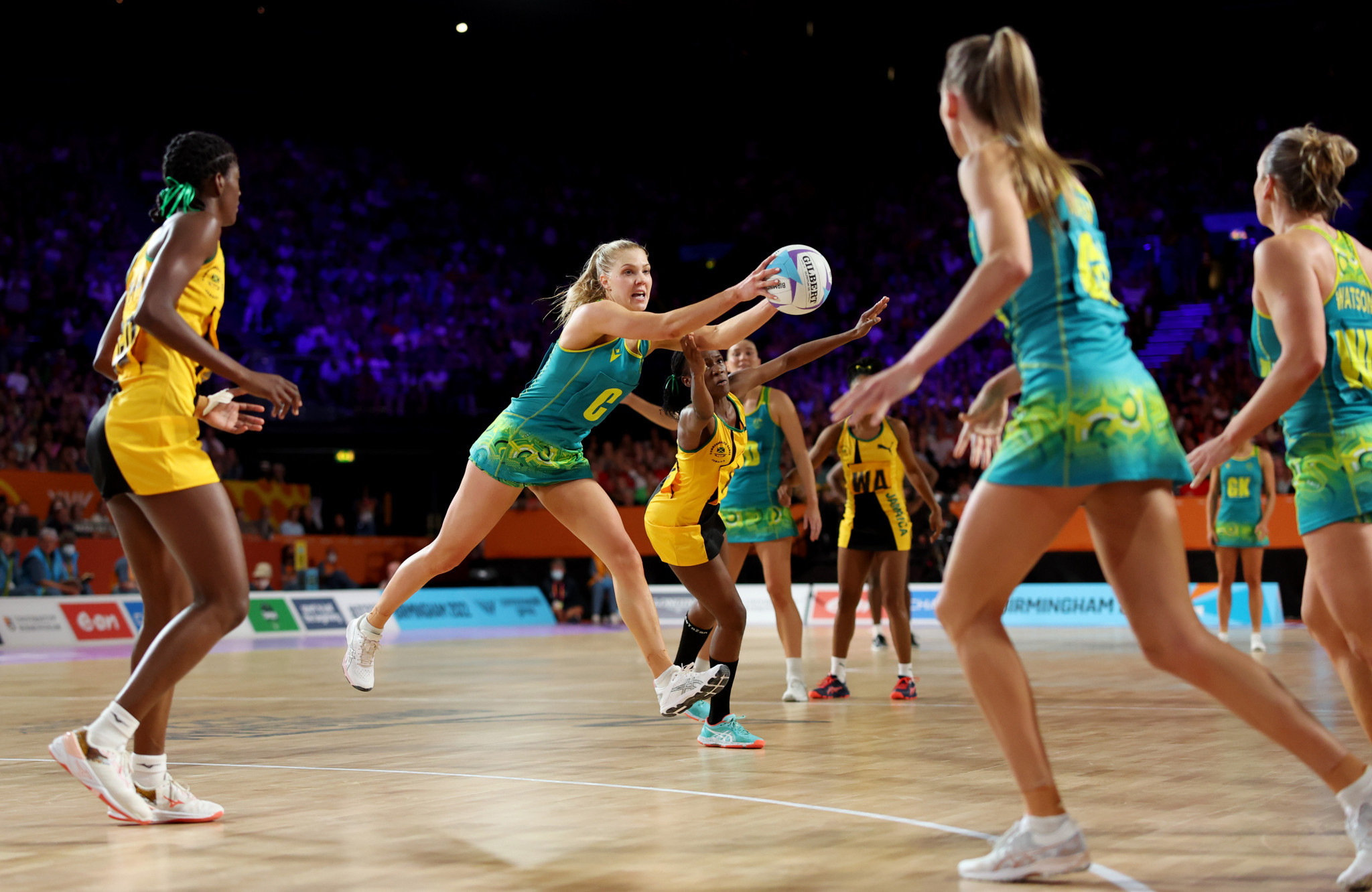 Australia beat Jamaica 55-51 in the netball final to win the tournament for a fourth time ©Getty Images