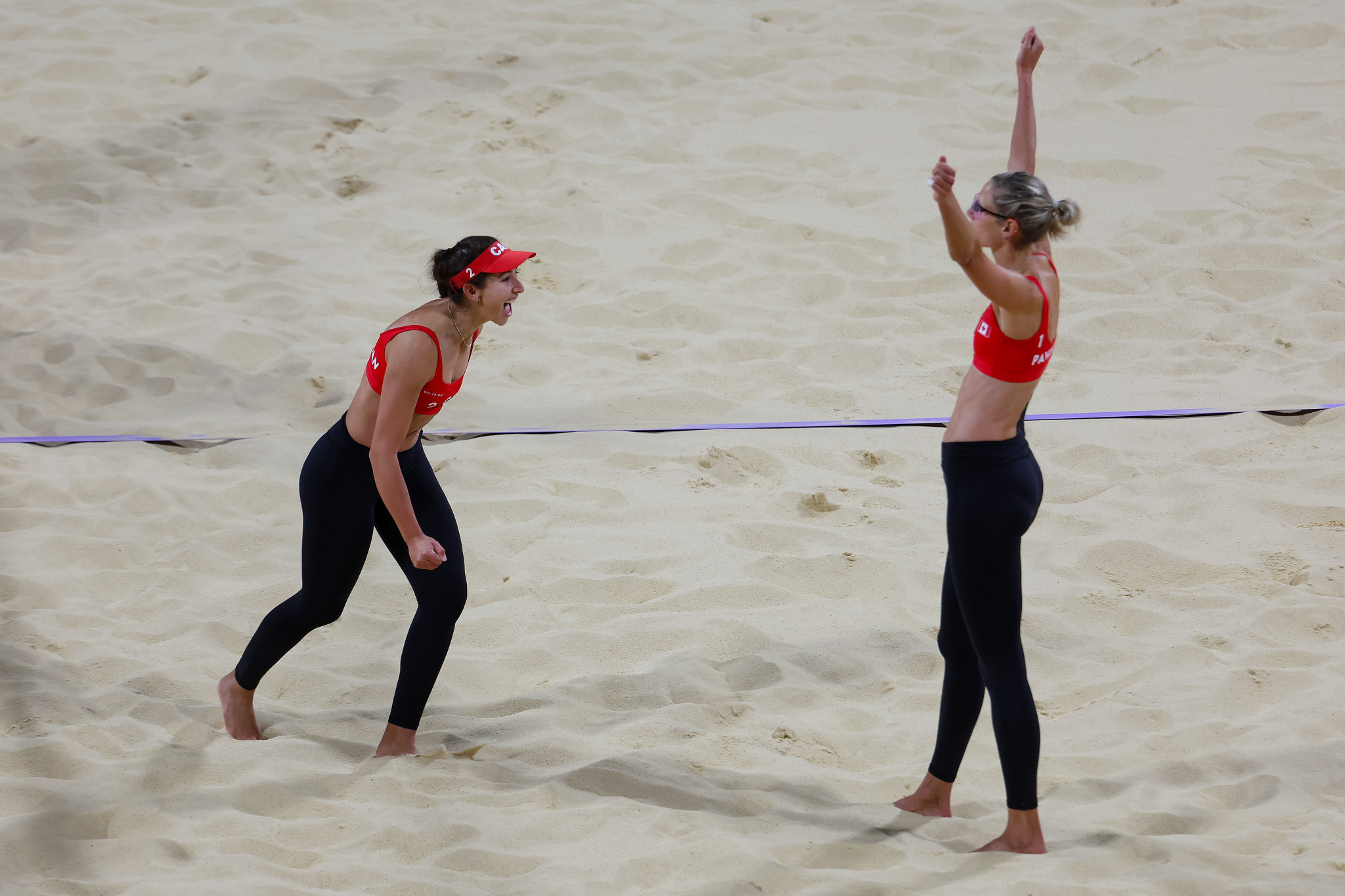 Canada successfully defended their women's beach volleyball title ©Getty Images