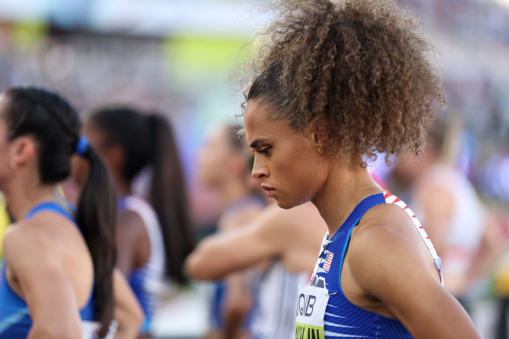 Olympic and world 400m hurdles champion and world record holder Sydney McLaughlin won by another huge margin at the Gyulai Memorial today in 51.68 metres ©Getty Images