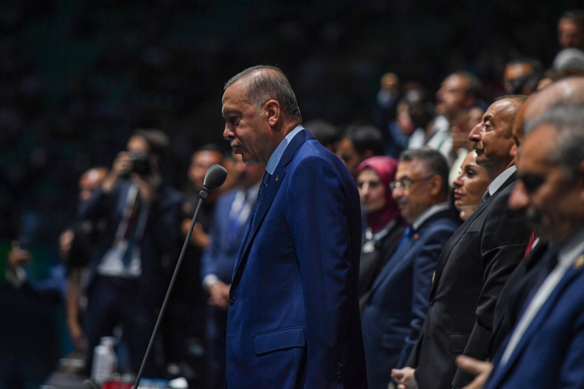 Turkish President Recep Tayyip Erdoğan spoke at the end of the Opening Ceremony ©Konya 2021