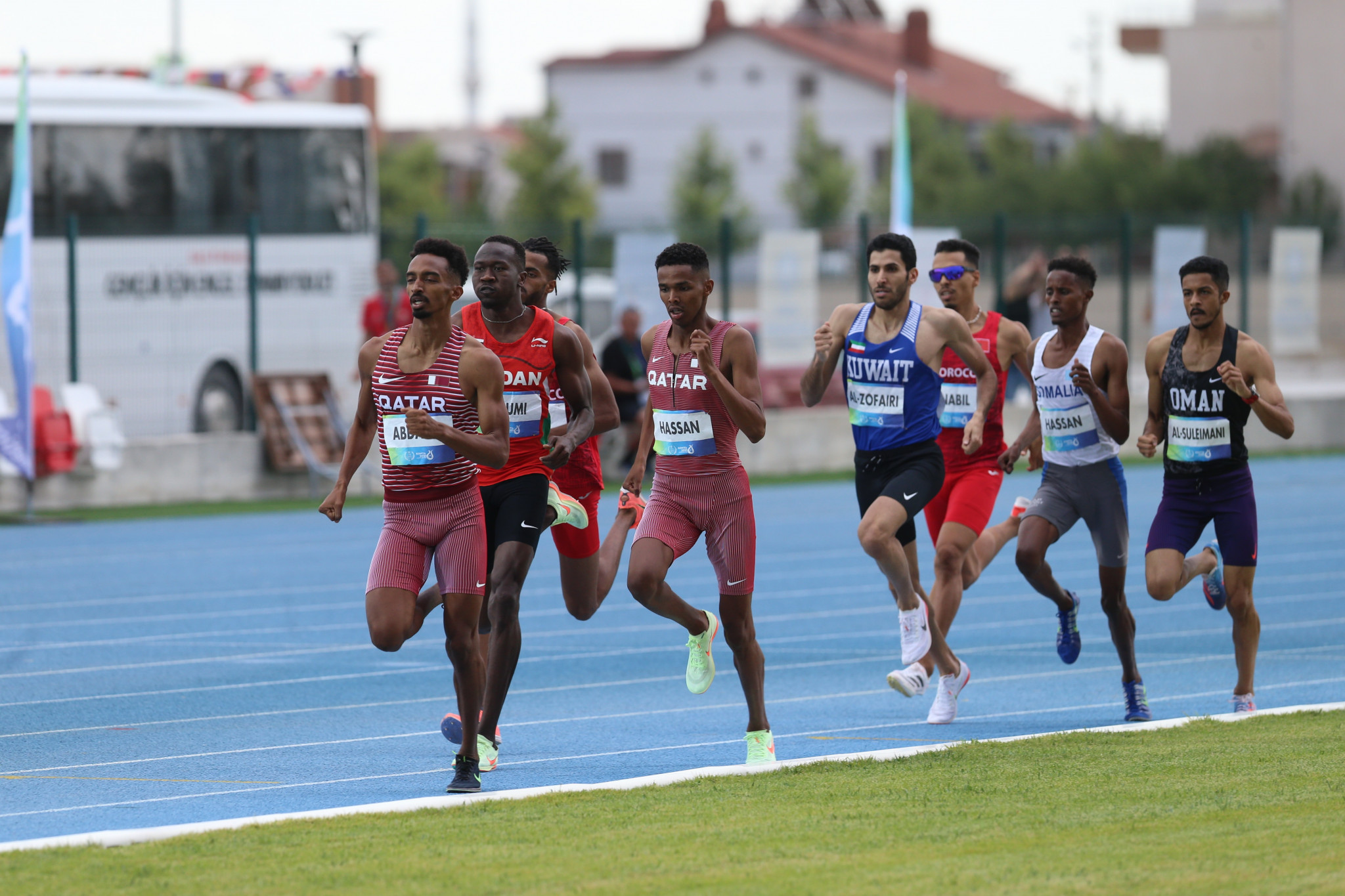 Qatar’s Abubaker Haydar Abdalla claimed the men's 800m title at the Konya Athletic Field ©Konya 2021