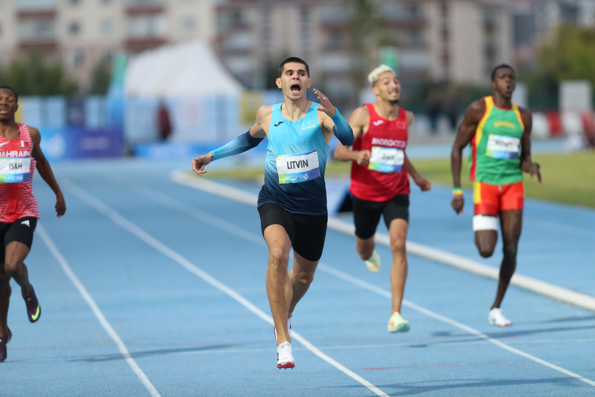 Kazakhstan’s Mikhail Litvin emerged victorious from the men's 400m final ©Konya2021
